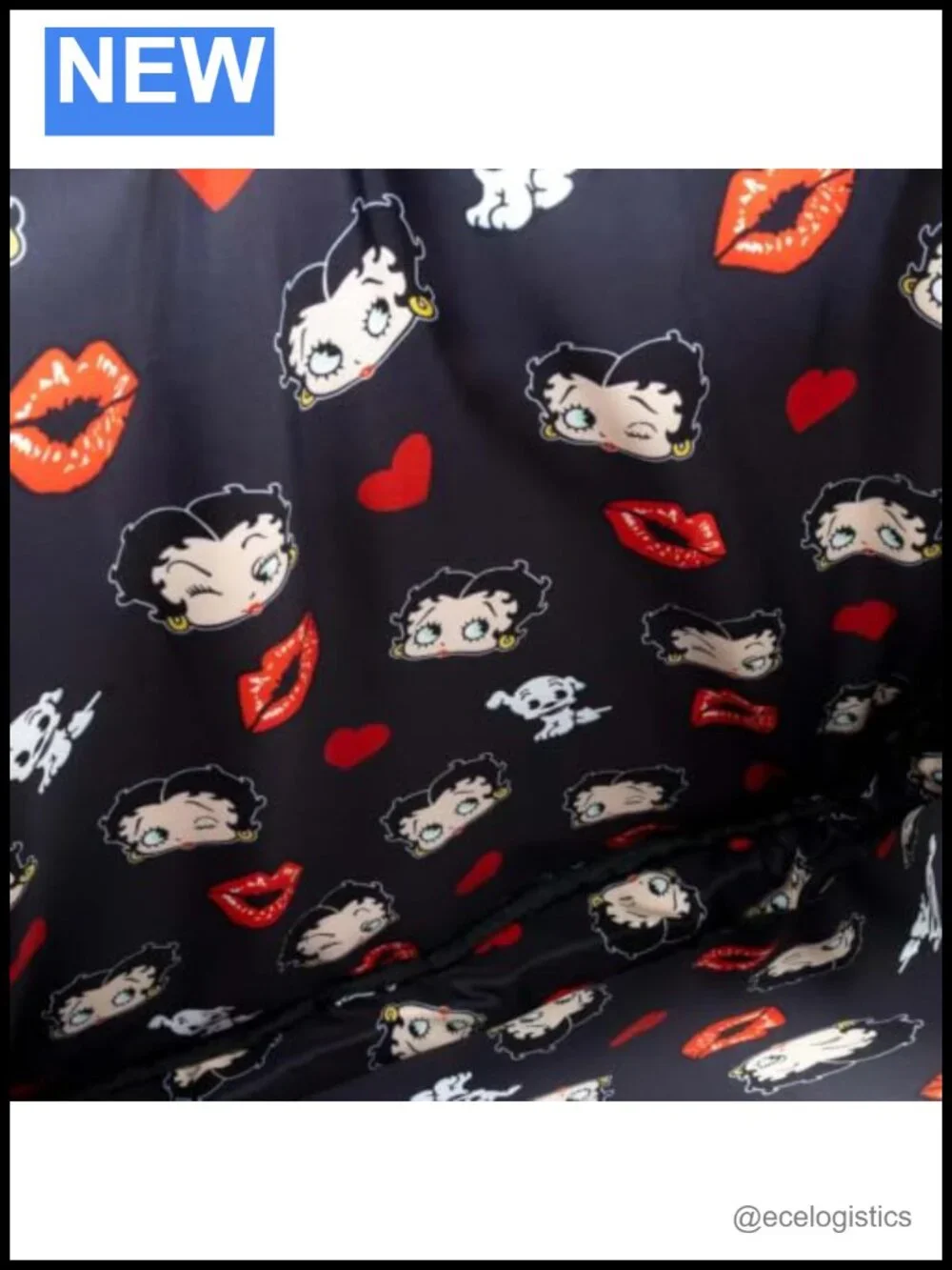 Betty Boop Padded Nylon Tote Bag Collectible Shoulder Bag